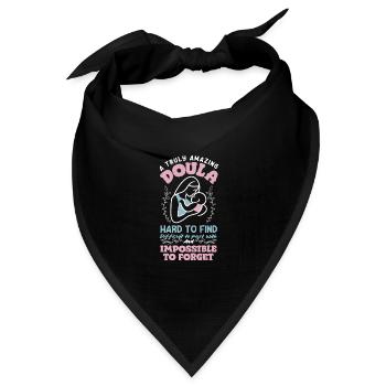 Doula Geschenk Doula Doulas - Bandana Dreieckstuch - Schwarz - Vorne