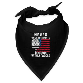 Pickleball Pickleballer USA Dink Paddle hobby - Bandana Dreieckstuch - Schwarz - Vorne