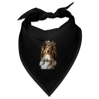 Shetland Sheepdog - Bandana Dreieckstuch - Schwarz - Vorne