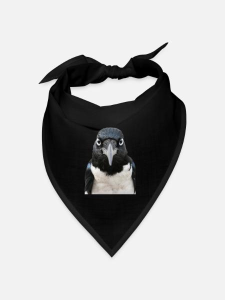 Elster - Bandana Dreieckstuch - Schwarz