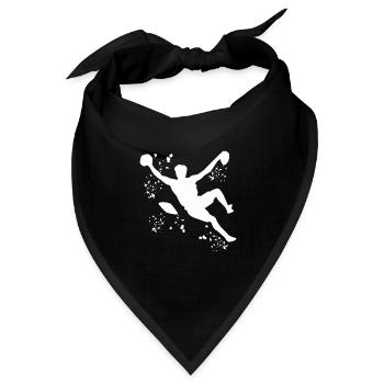 Boulderer Colorsplash Boulder Bouldern - Bandana Dreieckstuch - Schwarz - Vorne
