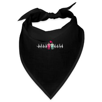 Bubble Tea Boba BubbleTea Kawaii Japan Tea Kpop - Bandana Dreieckstuch - Schwarz - Vorne