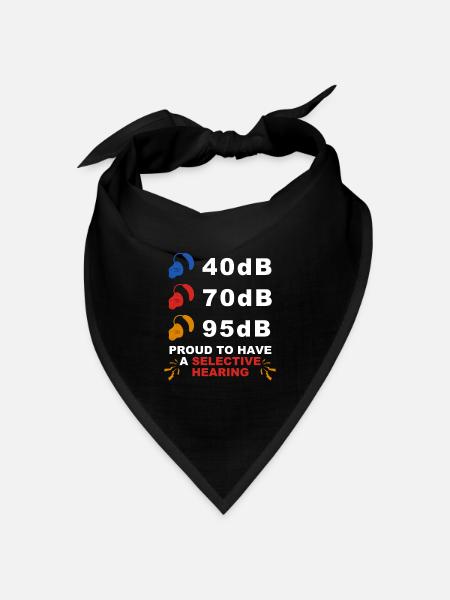 Gehörlosenstolz ASL - Bandana Dreieckstuch - Schwarz