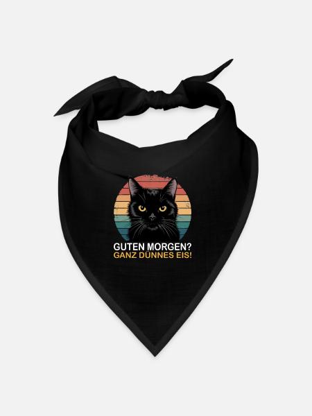 Guten Morgen Ganz Dünnes Eis Lustiges Schwarze - Bandana Dreieckstuch - Schwarz