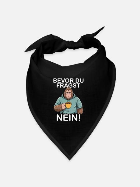 Bevor Du Fragst Nein Bigfoot - Bandana Dreieckstuch - Schwarz