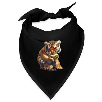 Tiger - Bandana Dreieckstuch - Schwarz - Vorne