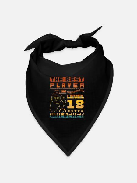THE BEST PLAYER LEVEL 18 UNLOCKED - Bandana Dreieckstuch - Schwarz
