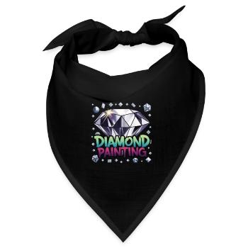 Diamond Painting Diamond Painter - Bandana Dreieckstuch - Schwarz - Vorne