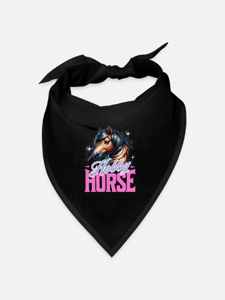 Hobby Horse Steckenpferd - Bandana Dreieckstuch - Schwarz