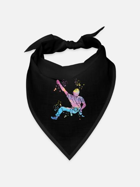 Boulderer Colorsplash Boulder Bouldern - Bandana Dreieckstuch - Schwarz