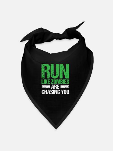 Marathon-Lauf Zombies jagen das Laufen - Bandana Dreieckstuch - Schwarz