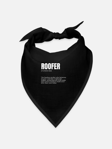 Funny Dictionary Definition Graphic for Roofer - Bandana Dreieckstuch - Schwarz