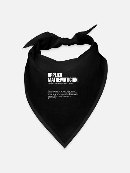 Funny Dictionary Applied Mathematician Themed - Bandana Dreieckstuch - Schwarz