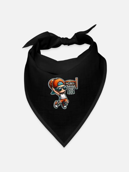 Basketball - Bandana Dreieckstuch - Schwarz