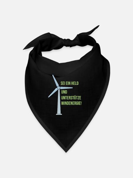 Frischer Wind für die Zukunft | Unterstützer der - Bandana Dreieckstuch - Schwarz