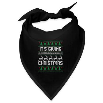 Es ist das Schenken von Weihnachten - Bandana Dreieckstuch - Schwarz - Vorne