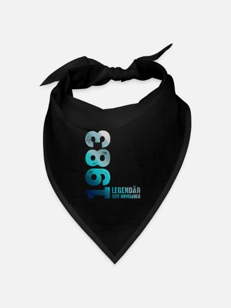 Limited Edition November 1983 Legendär Seit - Bandana Dreieckstuch - Schwarz