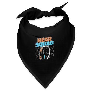 Hörgerätespezialist Kader - Bandana Dreieckstuch - Schwarz - Vorne