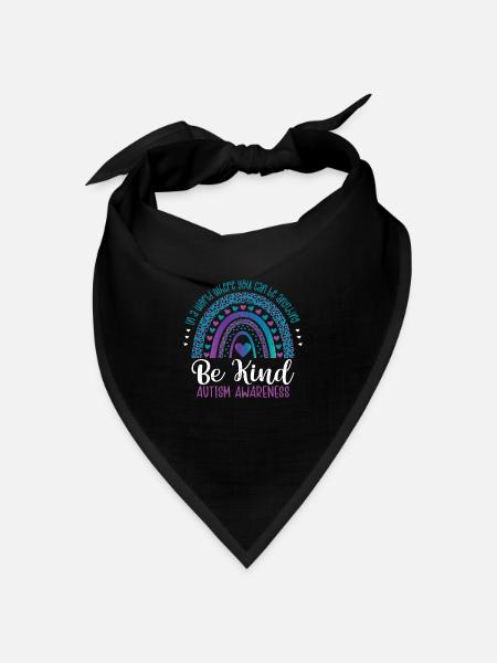 Autismus - Bandana Dreieckstuch - Schwarz