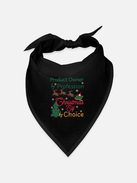 Product Owner Weihnachten Xmas Elf Srum Master - Bandana Dreieckstuch - Schwarz