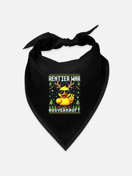 Rentier war ausverkauft Lustiges Elch Weihnachten - Bandana Dreieckstuch - Schwarz