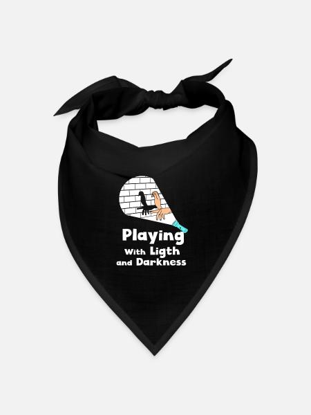 Schattenpuppentheater Show Kunst - Bandana Dreieckstuch - Schwarz