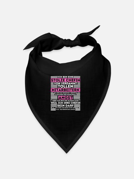 STOLZE CHEFIN VON VERDAMMT TOLLEN MITARBEITERN - Bandana Dreieckstuch - Schwarz