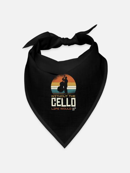 Ohne Das Cello Wäre Das Leben Bb - Bandana Dreieckstuch - Schwarz