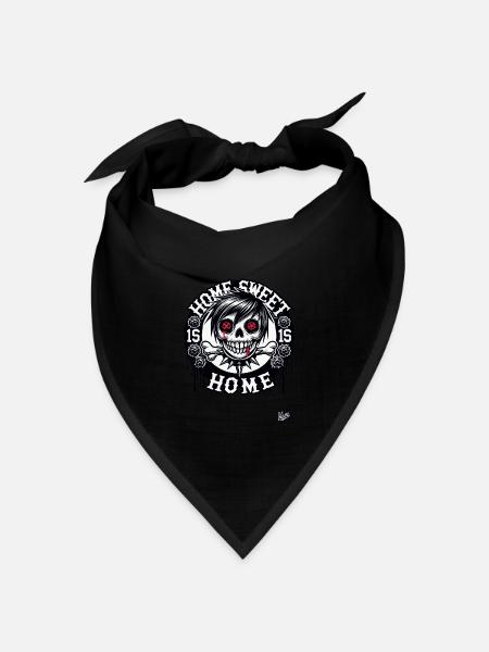 Sweet Home Emo Punk Skull - Bandana Dreieckstuch - Schwarz