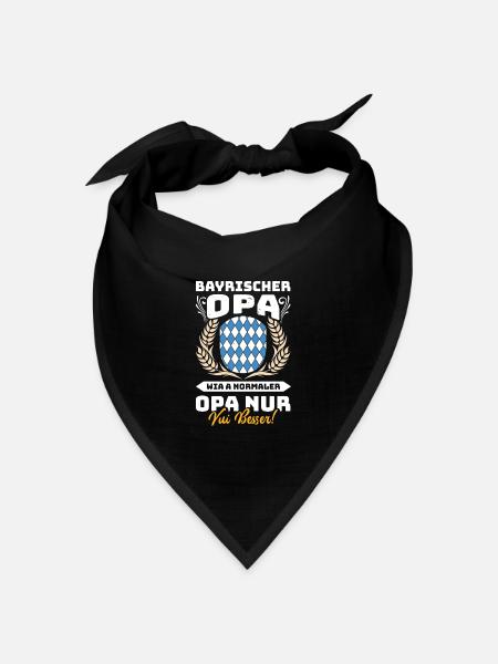BAYERISCHER OPA WIA A NORMALER OPA NUR BESSER - Bandana Dreieckstuch - Schwarz