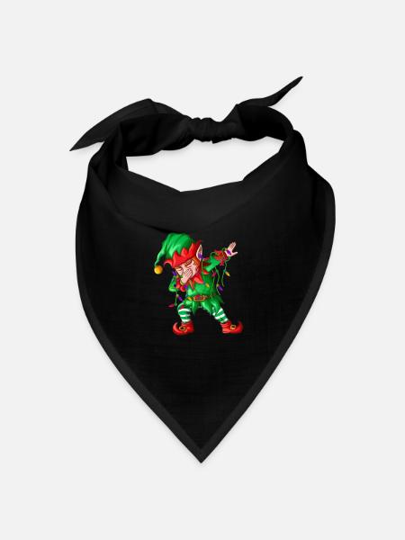 Heiligabend Dab-tastic Elf Dabbing Weihnachtself - Bandana Dreieckstuch - Schwarz