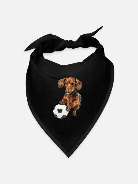 Dackel - Bandana Dreieckstuch - Schwarz