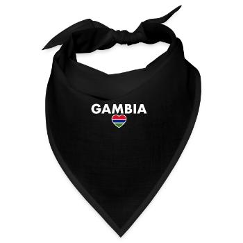Gambia Gambische Flagge Gambier - Bandana Dreieckstuch - Schwarz - Vorne