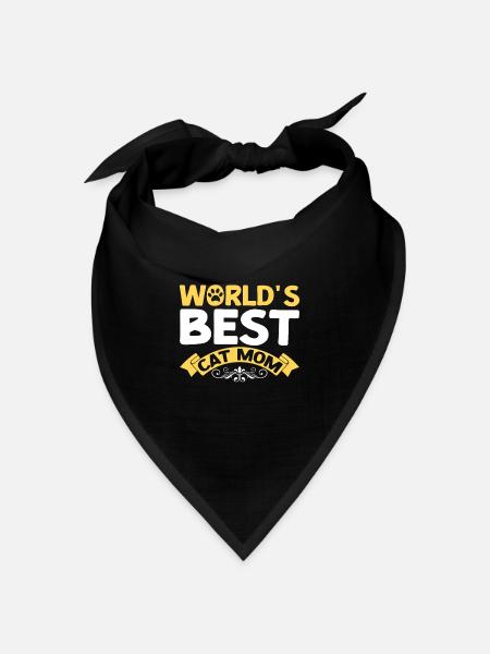 Cat Mom Gifts - Bandana Dreieckstuch - Schwarz