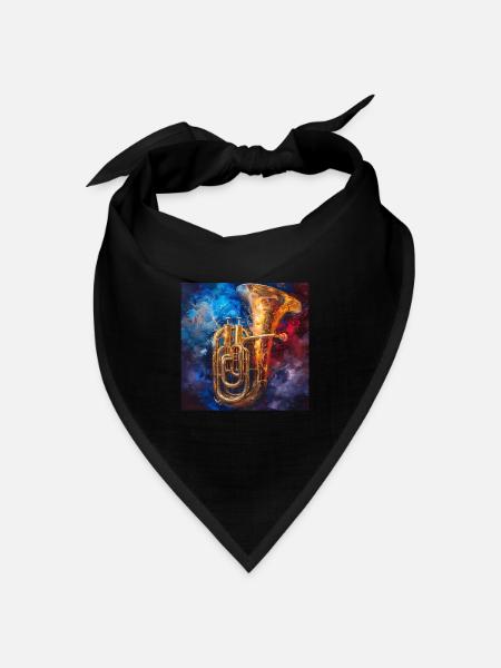 Tuba - Bandana Dreieckstuch - Schwarz