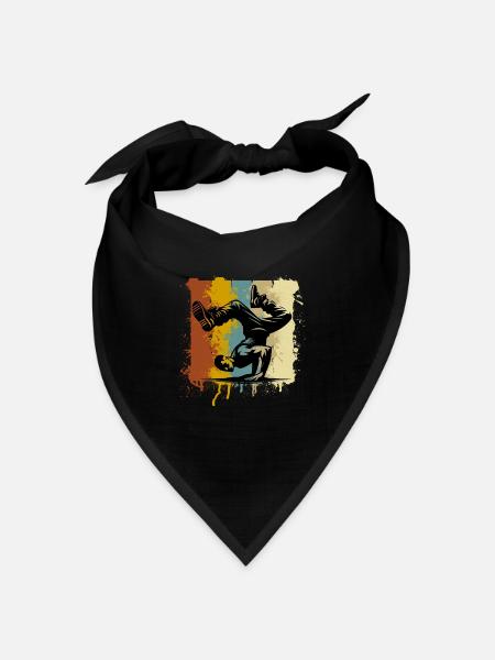 Breakdance - Bandana Dreieckstuch - Schwarz