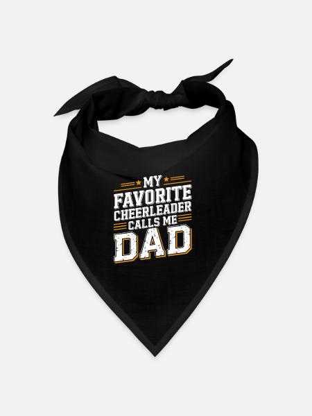 My Favorite Cheerleader Calls Me Dad Cheer Dad - Bandana Dreieckstuch - Schwarz