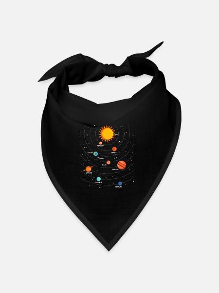 Planeten Wissenschaft Physik Universum Sonne - Bandana Dreieckstuch - Schwarz