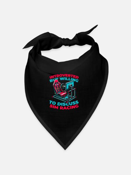 Sim Racing - Bandana Dreieckstuch - Schwarz