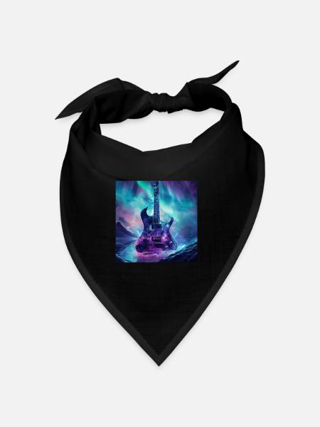 Gitarre - Bandana Dreieckstuch - Schwarz