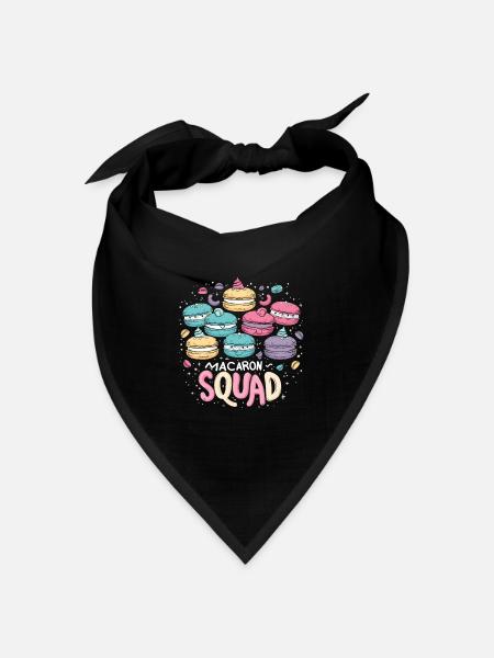 Macaron-liebhaber Macaron Baker - Bandana Dreieckstuch - Schwarz