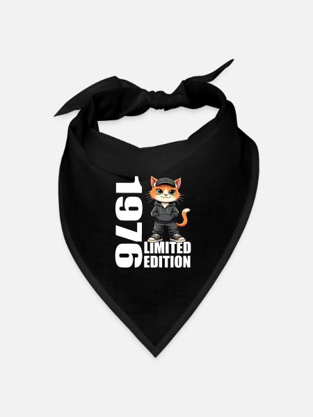 Limited Edition 1976 Geburtstag 1976 Geboren - Bandana Dreieckstuch - Schwarz