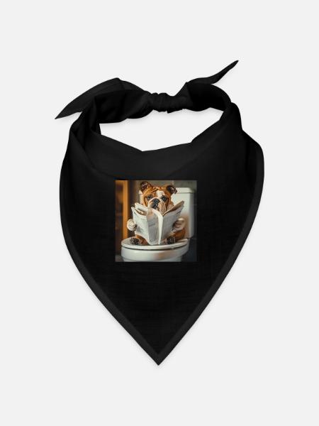Englische Bulldogge - Bandana Dreieckstuch - Schwarz