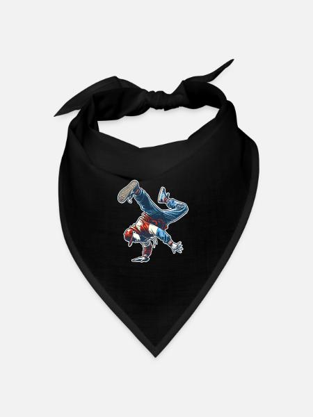 Breakdance - Bandana Dreieckstuch - Schwarz