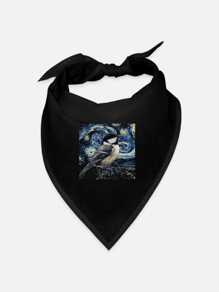 Meise - Bandana Dreieckstuch - Schwarz