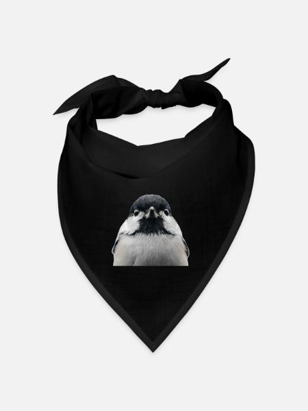 Meise - Bandana Dreieckstuch - Schwarz