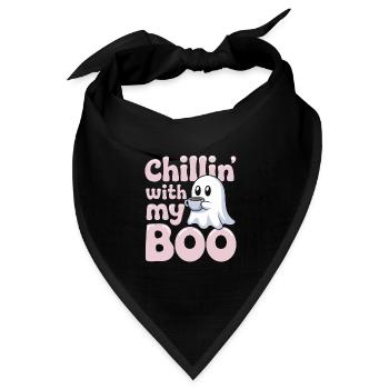 Paranormal Komödie Lustig Geist Humor Unbeschwert - Bandana Dreieckstuch - Schwarz - Vorne