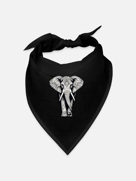 Elephant - Bandana Dreieckstuch - Schwarz