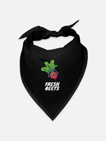 Fresh Beets Techno Festival EDM Musik DJ - Bandana Dreieckstuch - Schwarz
