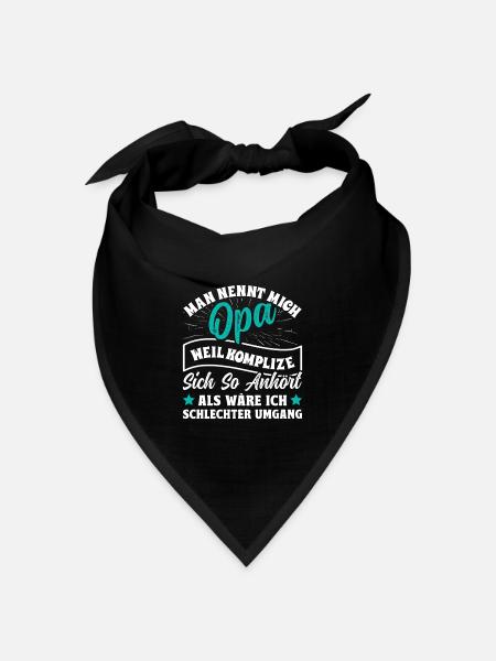 Opi MAN NENNT MICH OPA KOMPLIZE KLINGT SCHLECHT - Bandana Dreieckstuch - Schwarz